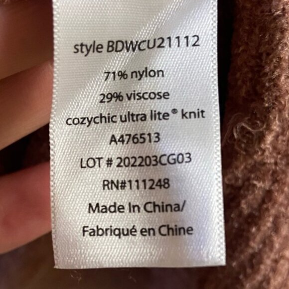 Barefoot Dreams cozy chic lite seashore sweater cardigan hooded 3X - Picture 9 of 9